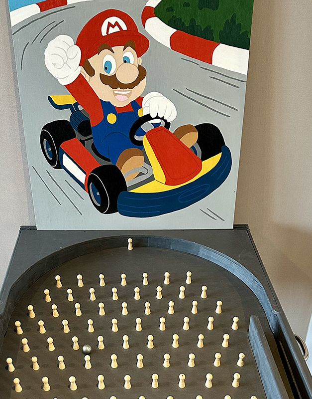 Mario kart knikkerspel