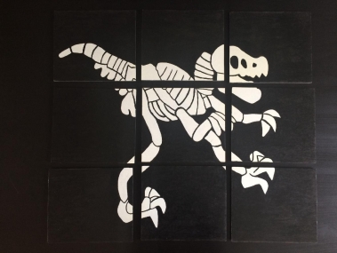 Puzzel dinosaurus skelet