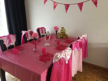 Themakleding prinsessen inclusief tafeldecoratie
